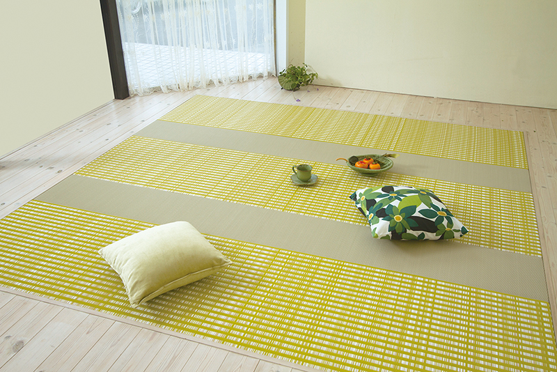 滝縞（takishima）／洋室デザイン畳 部屋のインテリアに合わせて、自由設計、ハンドメイドで製作できる。