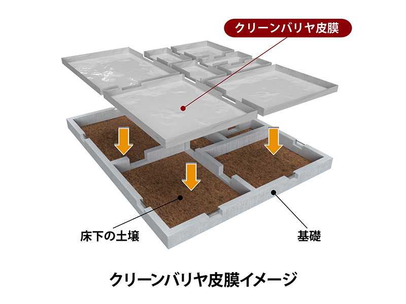 クリーンバリヤ形状皮膜断面図