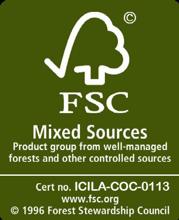 FSC※　認定取得。 ※FSC(Forest Stewardship Council 森林管理協議会）