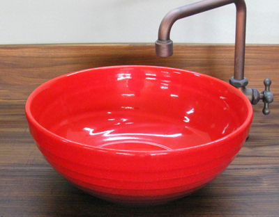 KT-713 レッドボウル型手洗い鉢