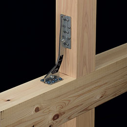 ※1階柱脚部（土台と柱の接合）には使用不可。
※断面寸法105×150mm以上「オウシュウアカマツ対称異等級構造用集成材E105-F300」同等以上の横架材を使用のこと。