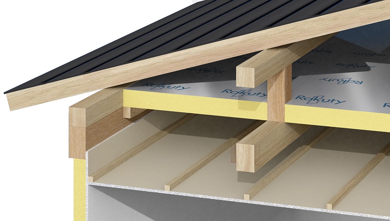 桁上での断熱施工のため、天井ふところ部分が断熱区画内となり、配管・配線施工やメンテナンスが簡便。