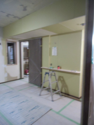 移動した寝室の壁