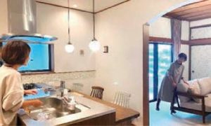 腰窓をテラス窓に変更したことで、お隣に住むお姉さん家族も庭から気軽に訪問