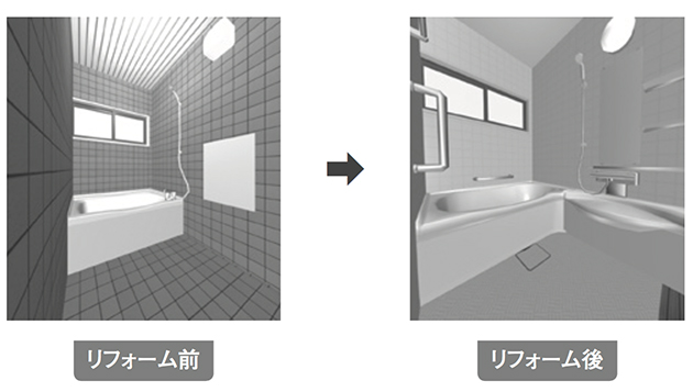 在来工法の浴室をシステムバスにする