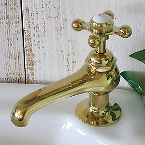 単水栓(水のみ)の使用を推奨。 (P0012 エンジエル ブラス \9,500)