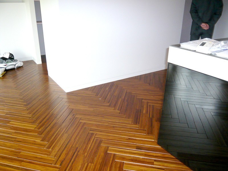 展示場施工例 T12(10+2)×W75(2J)×L455mm (オーダーメイド) ウレタンクリア塗装製品