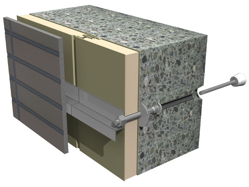 専用セパレータは、軸を抜いてヒートブリッジをなくすと同時に、端部をアンカーとして残して乾式外装を固定でき、断熱材を透過した水分による外装はく離を防止。