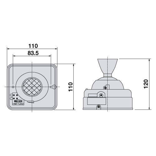 HM-UX2 外観図