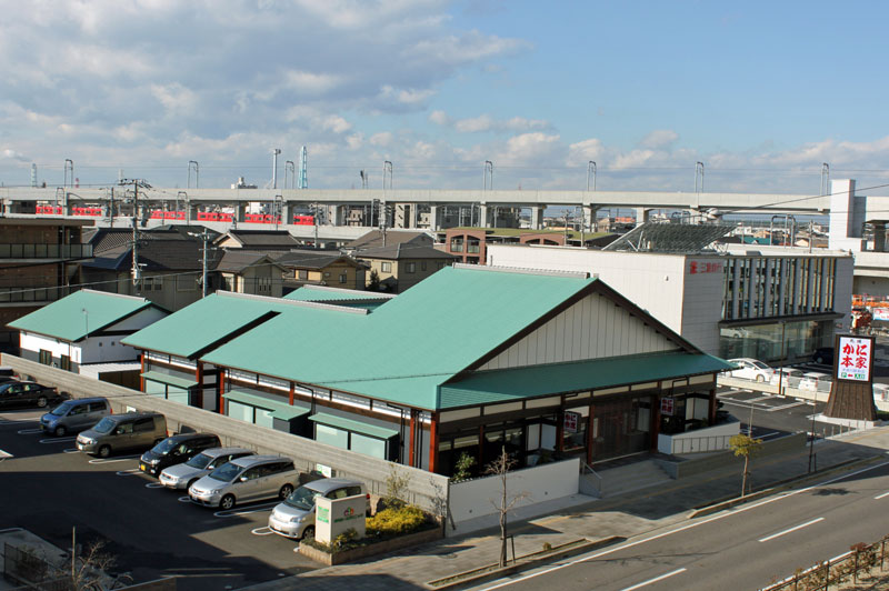 店舗の屋根の使用例