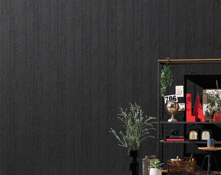 表面にいくつもの凹凸を設け、より本物感のある木目を表現した「プレシャスウッドF」。柄の素材感を引き立たせ、高級感を印象付ける。