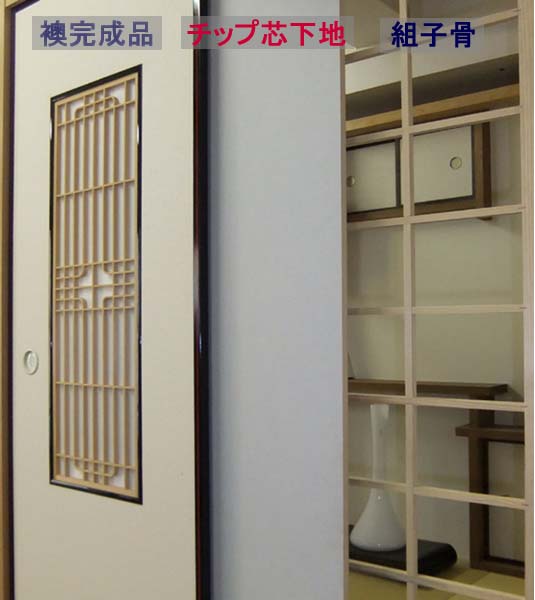 チップ芯襖下地の詳細