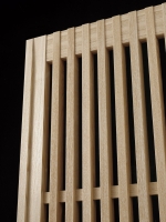 建具を構成する四方の框周りにビンタを伸ばすことで斬新なイメージを与える。