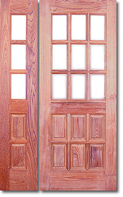 ＜ガラスブロック＞
樹種：チーク　無塗装品