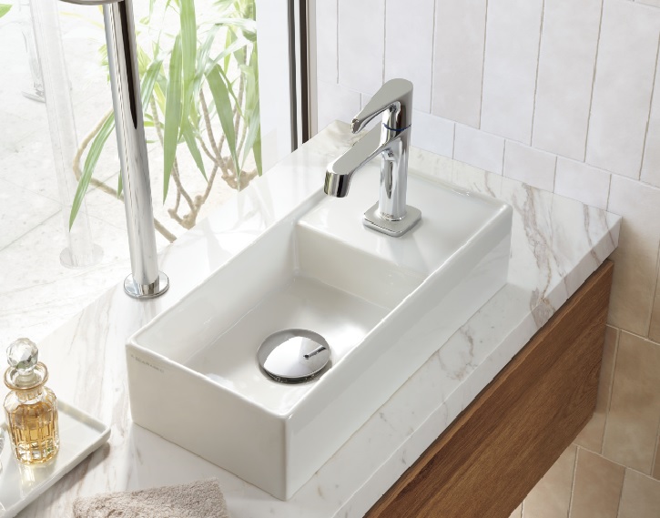 TR2シリーズ　手洗器
品番：SB5129
寸法：W410×D190
価格：￥49,500(税抜）