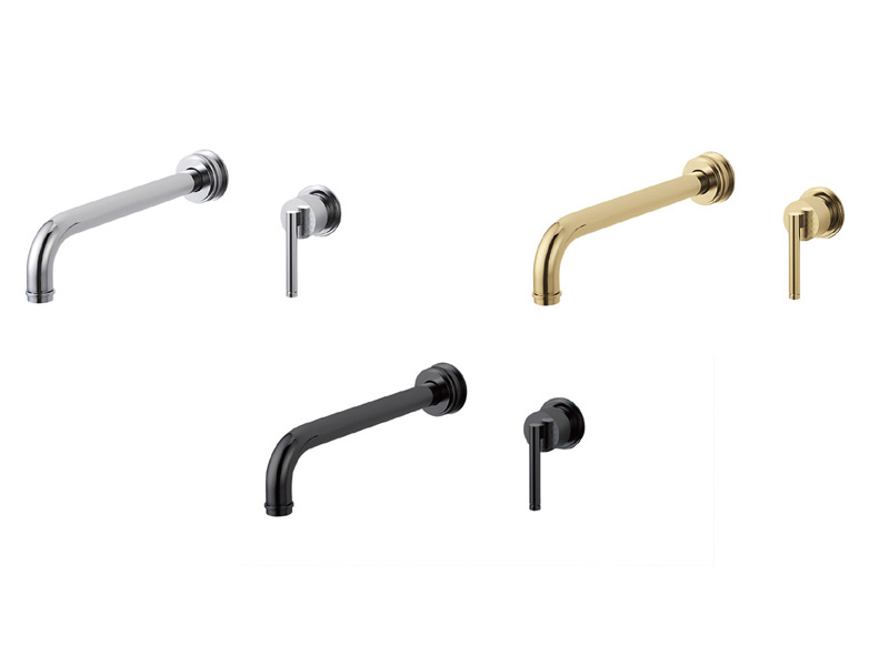 cye シングル洗面混合栓(壁出)  品番:K4745V-13(クロム)、K4745V-MDP-13(マットブラック)、K4745V-NCU-13 (ブラス)