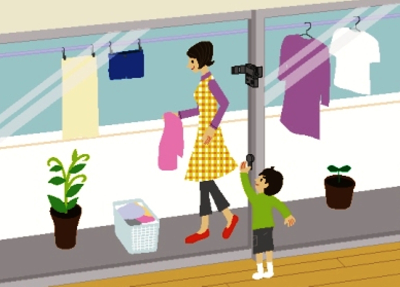 「閉め出し防止機能」外に出ていても、室内からロックされる心配がない。子供が誤ってロックすることを防止。