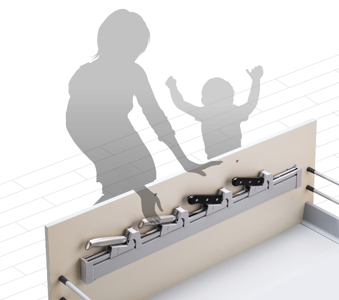 引出し収納用包丁差し キッズロックの詳細