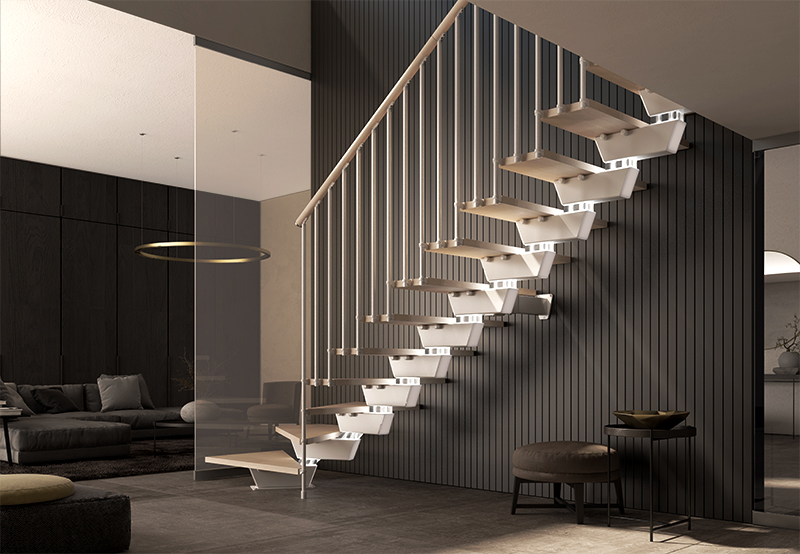 ノック　オープン階段の詳細