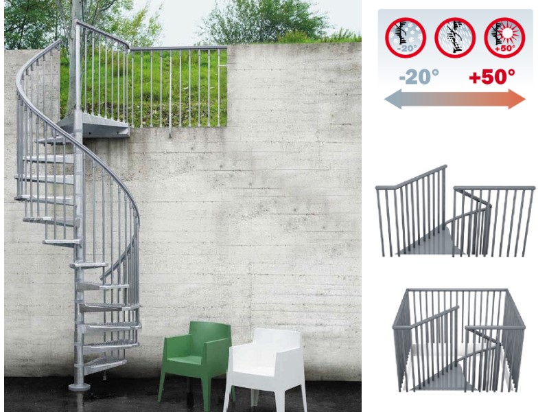 屋外用らせん階段「STEELZINK」の詳細