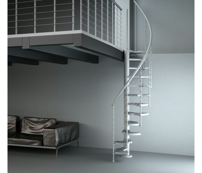 最小スペースの螺旋階段「MAGIAマジア」最新モデルのロフト階段。