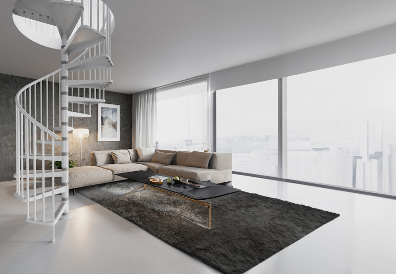 メタル 室内用らせん階段の詳細