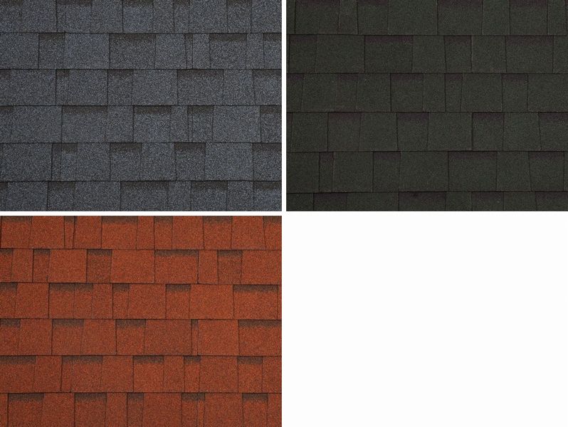 左上：ハーバーブルー 右上：シャトーグリーン 左下：テラコッタレッド