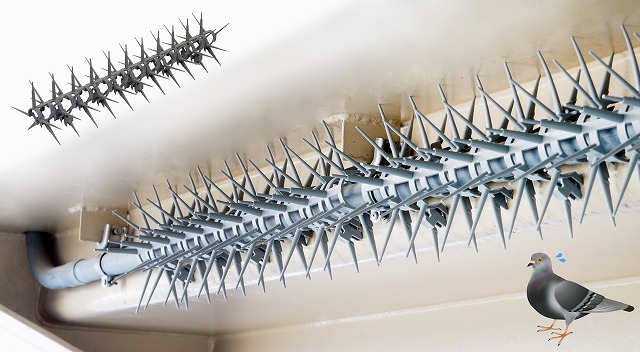 高架下や階段下などに設置されたパイプや樋、手すりにも使用できる。