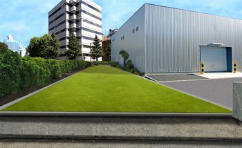スクエアターフ洪水無用：芝生施工事例