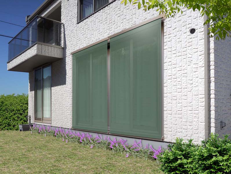 9尺窓には、横並べで設置が可能