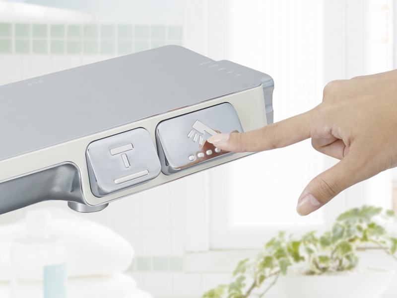 出し止めはボタンを押すだけの簡単な操作