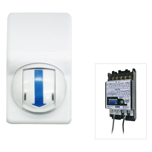 非接触スイッチ/PF-R5の構成
・制御器（P-20）：1台
・センサー（P-08M）:1組または2組
・非接触スイッチ用ボックス（PF-R5）：1セットまたは2セット