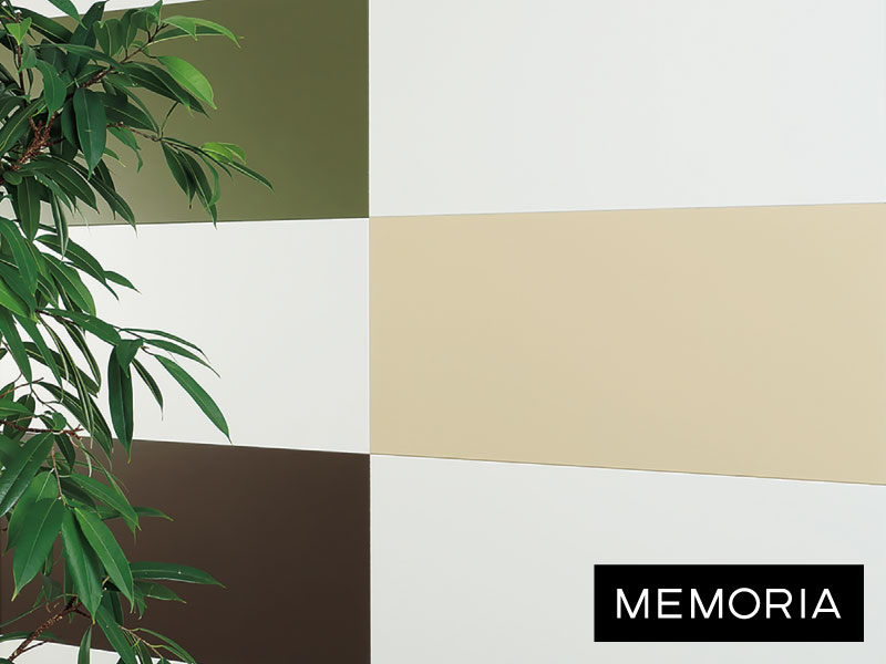 メモリア
■プラチナコート
：変色褪色10年保証
　※一部品番除く
■マイクロガード
：セルフクリーニング
　※一部品番除く
■寸法
：厚16×高455×長1820㎜
■材料認定
：準不燃：QM-0639