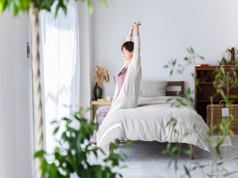朝日を浴びて、爽やかな１日をスタート！